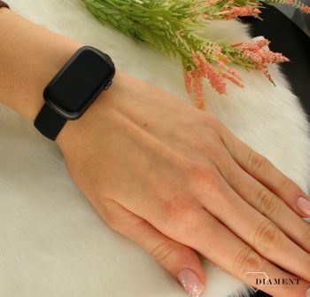 Smartwatch damski Hagen HC12 na czarnej bransolecie lub pasku  ⌚ z bluetooth 📲 Smartwatch młodzieżowy s (3).jpg